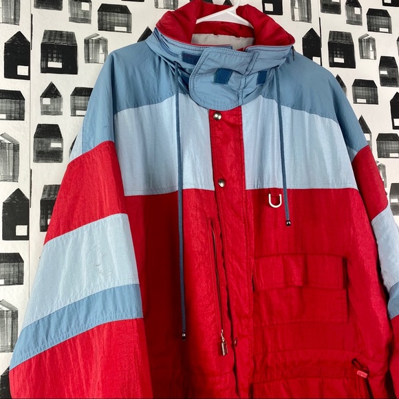 Schöffel x Gortex Vintage Red & Blue Ski Jacket - Picture 2 of 8